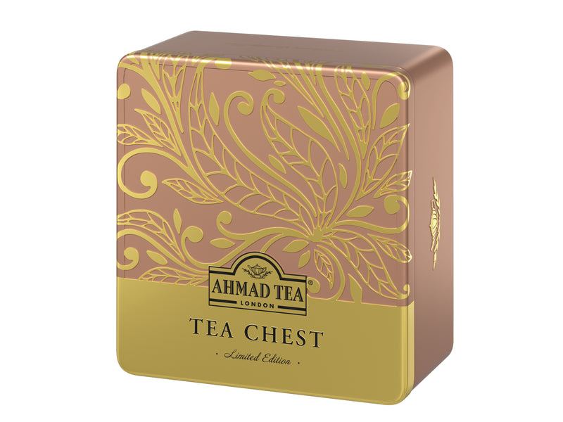 Tea Chest Four Caddy with 4 Black & Green Teas - 40 Teabags